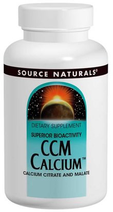 Source Naturals, CCM Calcium, 300 mg, 120 Tablets ,والمكملات الغذائية، والمعادن، والكالسيوم مالات