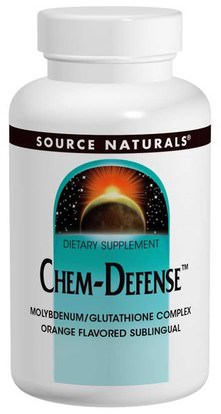 Source Naturals, Chem-Defense, Orange Flavored Sublingual, 90 Tablets ,المكملات الغذائية، ل غلوتاثيون، مضادات الأكسدة، السيلينيوم، الموليبدينوم