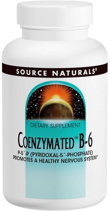 Source Naturals, Coenzymated B-6, 100 mg, 60 Tablets ,المكملات الغذائية، فيتامينات سونزيمات ب