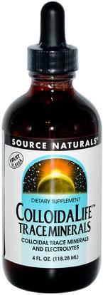 Source Naturals, ColloidaLife Trace Minerals, Fruit Flavor, 4 fl oz (118.28 ml) ,والملاحق، والمعادن، والمعادن النزرة