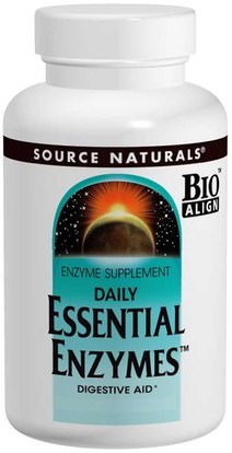 Source Naturals, Daily Essential Enzymes, 500 mg, 240 Capsules ,والمكملات الغذائية، والإنزيمات، والإنزيمات الهاضمة