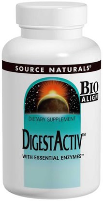 Source Naturals, DigestActiv, 240 Capsules ,المكملات الغذائية، الإنزيمات الهاضمة، النعناع