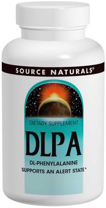 Source Naturals, DLPA, 375 mg, 120 Tablets ,المكملات الغذائية، والأحماض الأمينية، دل فينيلالانين (دلبا)