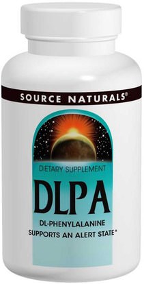 Source Naturals, DLPA, 750 mg, 60 Tablets ,المكملات الغذائية، والأحماض الأمينية، دل فينيلالانين (دلبا)