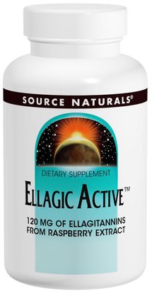Source Naturals, Ellagic Active, 300 mg, 60 Tablets ,الأعشاب، الأحمر، إستهزاء