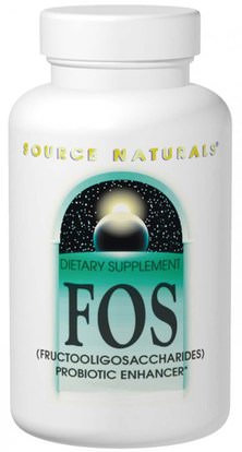 Source Naturals, FOS, (Fructooligosaccharides), 100 Tablets ,المكملات الغذائية، البروبيوتيك