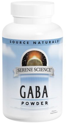 Source Naturals, GABA Powder, 8 oz (226.8 g) ,المكملات الغذائية، غابا (حمض غاما أمينوبوتيريك)