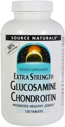 Source Naturals, Glucosamine Chondroitin, Extra Strength, 120 Tablets ,المكملات الغذائية، شوندروتن الجلوكوزامين
