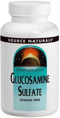 Source Naturals, Glucosamine Sulfate Powder, Sodium Free, 16 oz (453.6 g) ,المكملات الغذائية، كبريتات الجلوكوزامين