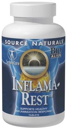 Source Naturals, Inflama-Rest, 60 Tablets ,الأعشاب، قلنسوة، إلتهاب