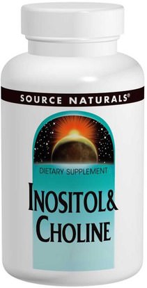 Source Naturals, Inositol & Choline, 800 mg, 100 Tablets ,الفيتامينات، الكولين و إينوزيتول