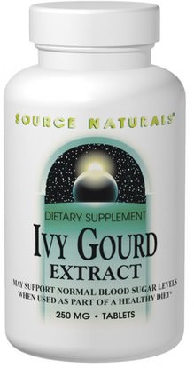 Source Naturals, Ivy Gourd Extract, 250 mg, 120 Tablets ,الصحة، الرئة و الشعب الهوائية، اللبلاب استخراج