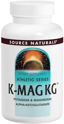 Source Naturals, K-Mag KG, 1185 mg, 60 Tablets ,المكملات الغذائية، أكغ (ألفا كيتوغلوتاريك أسيد)، المعادن