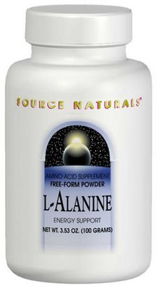 Source Naturals, L-Alanine, 3.53 oz (100 g) ,المكملات الغذائية، والأحماض الأمينية، ل ألانين