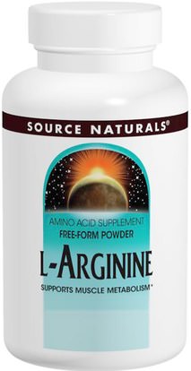 Source Naturals, L-Arginine, 3.53 oz (100 g) ,المكملات الغذائية، الأحماض الأمينية، ل أرجينين، ل أرجينين مسحوق