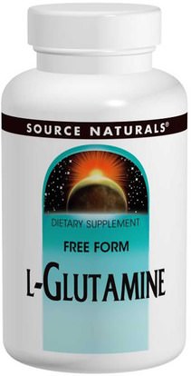 Source Naturals, L-Glutamine, Free-Form Powder, 3.53 oz (100 g) ,المكملات الغذائية، والأحماض الأمينية