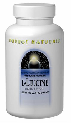 Source Naturals, L-Leucine, 3.53 oz (100 g) ,المكملات الغذائية، الأحماض الأمينية، ليوسين ل