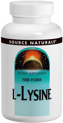 Source Naturals, L-Lysine, 1,000 mg, 100 Tablets ,المكملات الغذائية، والأحماض الأمينية، ل يسين