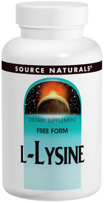 Source Naturals, L-Lysine, 500 mg, 200 Capsules ,المكملات الغذائية، والأحماض الأمينية، ل يسين