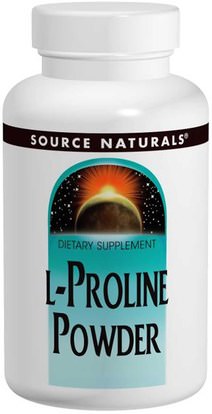 Source Naturals, L-Proline Powder, 4 oz (113.4 g) ,المكملات الغذائية، والأحماض الأمينية، ل برولين