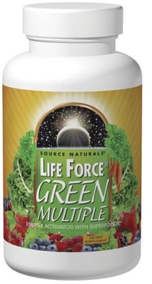 Source Naturals, Life Force, Green Multiple, 180 Tablets ,الفيتامينات، الفيتامينات، قوة الحياة