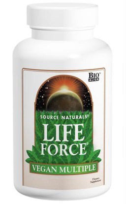 Source Naturals, Life Force, Vegan Multiple, 120 Tablets ,الفيتامينات، الفيتامينات