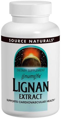 Source Naturals, Lignan Extract, 63 mg, 60 Capsules ,المكملات الغذائية، استخراج ليغنان
