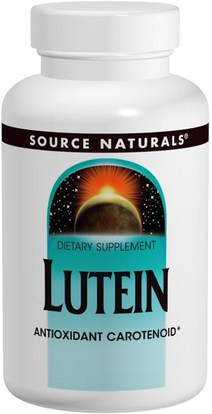 Source Naturals, Lutein, 20 mg, 60 Capsules ,المكملات الغذائية، مضادات الأكسدة، اللوتين