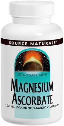 Source Naturals, Magnesium Ascorbate, 1000 mg, 120 Tablets ,المكملات الغذائية، المعادن، أسكوربات المغنيسيوم