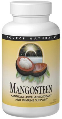 Source Naturals, Mangosteen, 187.5 mg, 60 Tablets ,المكملات الغذائية، مقتطفات الفاكهة، الفواكه السوبر، مانغوستين استخراج عصير