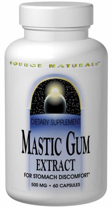 Source Naturals, Mastic Gum Extract, 60 Capsules ,حمام، الجمال، العناية بالأسنان عن طريق الفم، الصمغ ماستيك