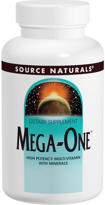 Source Naturals, Mega-One, High Potency Multi-Vitamin with Minerals, 180 Tablets ,الفيتامينات، الفيتامينات