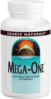 Source Naturals, Mega-One, High Potency Multi-Vitamin with Minerals, 60 Tablets ,الفيتامينات، الفيتامينات