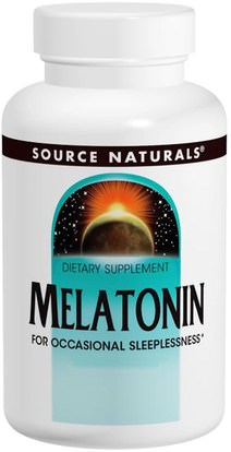 Source Naturals, Melatonin, 1 mg, 300 Tablets ,الميلاتونين العادية، والمكملات الغذائية، الميلاتونين 1 ملغ