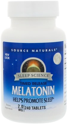 Source Naturals, Melatonin, Timed Release, 2 mg, 240 Tablets ,المكملات الغذائية، الميلاتونين الافراج عن الوقت
