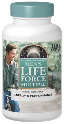 Source Naturals, Mens Life Force Multiple, 90 Tablets ,الفيتامينات، الرجال الفيتامينات، قوة الحياة