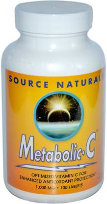 Source Naturals, Metabolic C, 1,000 mg, 100 Tablets ,الفيتامينات، فيتامين ج