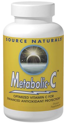 Source Naturals, Metabolic C, 500 mg, 180 Capsules ,الفيتامينات، فيتامين ج