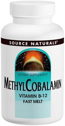 Source Naturals, Methylcobalamin Fast Melt, 5 mg, 60 Tablets ,الفيتامينات، فيتامين b12، فيتامين b12 - ميثيلكوبالامين