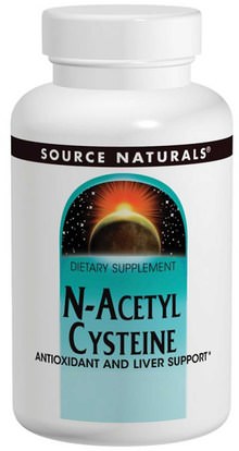 Source Naturals, N-Acetyl Cysteine, 1000 mg, 120 Tablets ,والمكملات، والأحماض الأمينية، ناك (ن أستيل السيستين)، ومضادات الأكسدة، وفيتامين ه + السيلينيوم