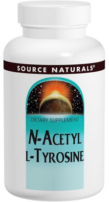 Source Naturals, N-Acetyl L-Tyrosine, 300 mg, 120 Tablets ,والمكملات، والأحماض الأمينية، والصحة، والغدة الدرقية