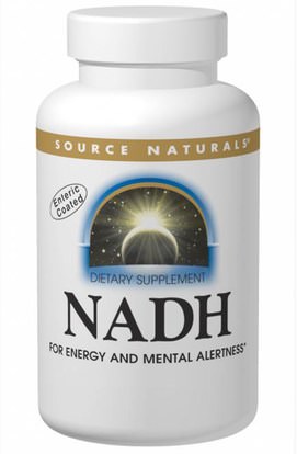 Source Naturals, NADH, Peppermint Sublingual, 10 mg, 10 Tablets ,المكملات الغذائية، ناد