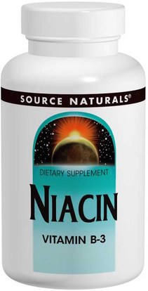 Source Naturals, Niacin, 100 mg, 250 Tablets ,الفيتامينات، فيتامين ب، فيتامين b3، فيتامين b3 - النياسين