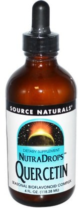 Source Naturals, NutraDrops Quercetin, 4 fl oz (118.28 ml) ,المكملات الغذائية، كيرسيتين