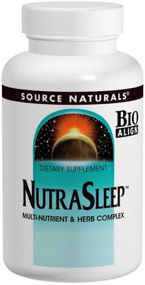 Source Naturals, NutraSleep, 100 Tablets ,والمكملات الغذائية، ودعم النوم