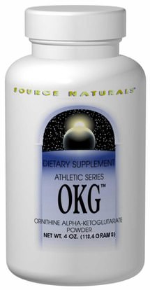 Source Naturals, OKG (Ornithine Alpha-Ketoglutarate) Powder, 4 oz (113.4 g) ,المكملات الغذائية، أكغ (ألفا كيتوغلوتاريك أسيد)
