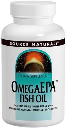 Source Naturals, OmegaEPA Fish Oil, 1,000 mg, 200 Softgels ,المكملات الغذائية، إيفا أوميجا 3 6 9 (إيبا دا)، زيت السمك، سوفتغيلس زيت السمك