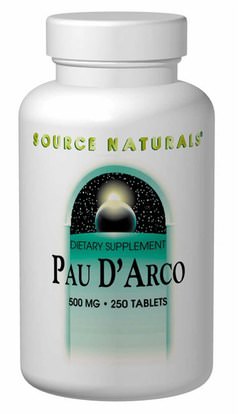 Source Naturals, Pau DArco, 500 mg, 250 Tablets ,الأعشاب، بو، داركو