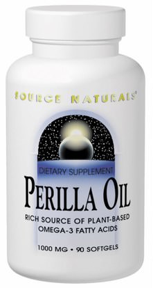 Source Naturals, Perilla Oil, 1000 mg, 90 Softgels ,المكملات الغذائية، إيفا أوميجا 3 6 9 (إيبا دا)، بريلا النفط