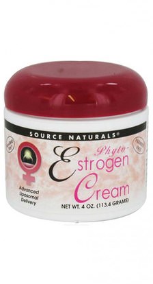 Source Naturals, Phyto-Estrogen Cream, 4 oz (113.4 g) ,والصحة، والنساء، وانقطاع الطمث